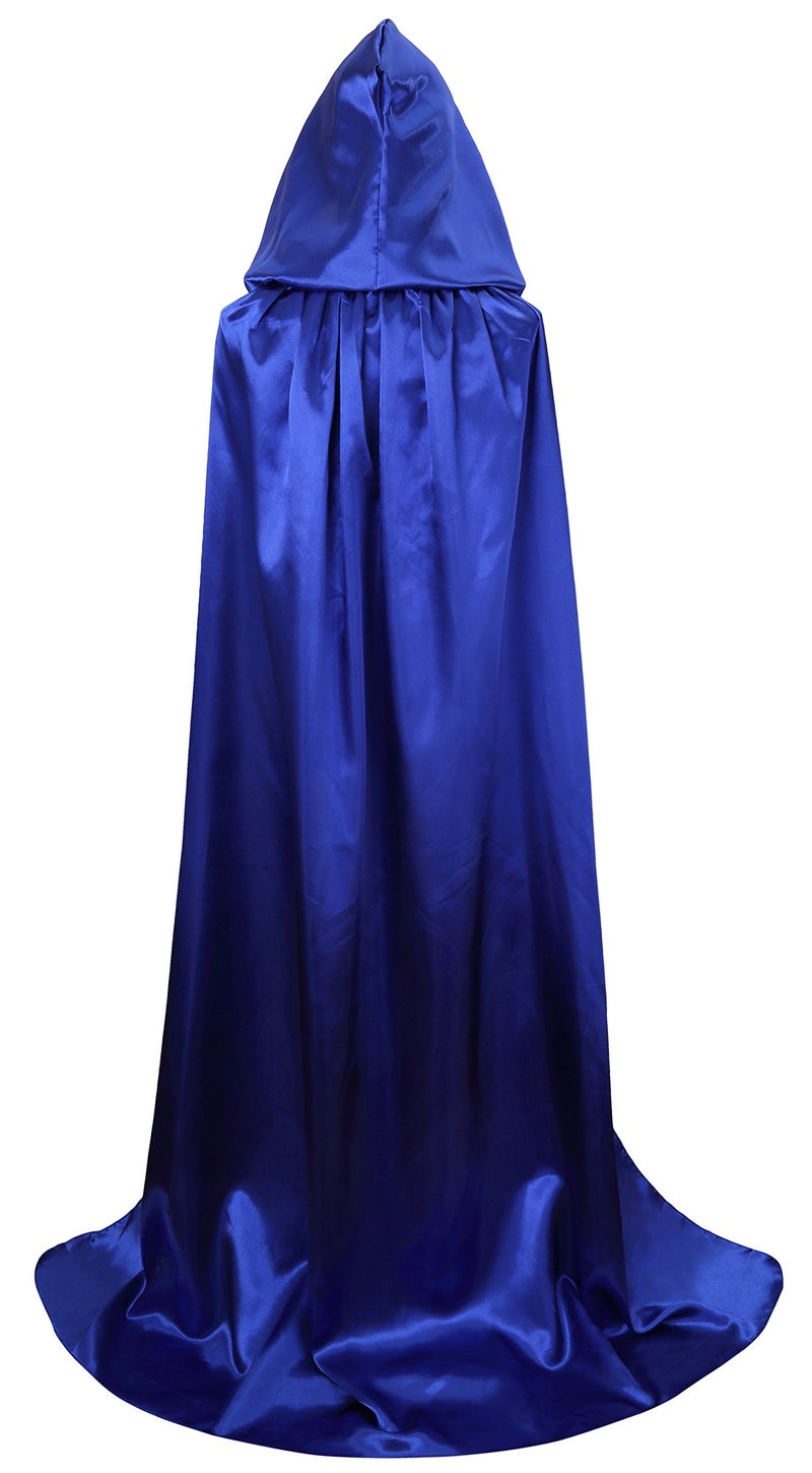 VGLOOK Unisex Hooded Halloween Christmas Cloak Costumes Party Cape Blue - Image 1